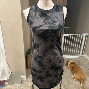 PINK Victoria's Secret Black Tie-Dye Top